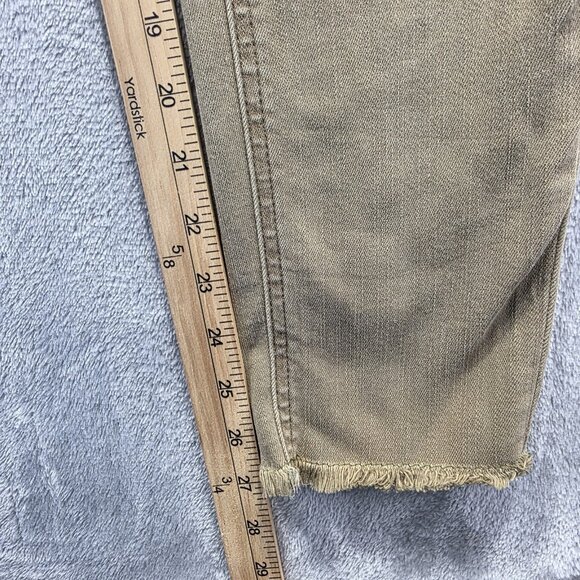 Miss Me Jeans Women's Size 27x27 Army Green Ankle Skinny Raw Hem Mid Rise - Picture 8 of 10